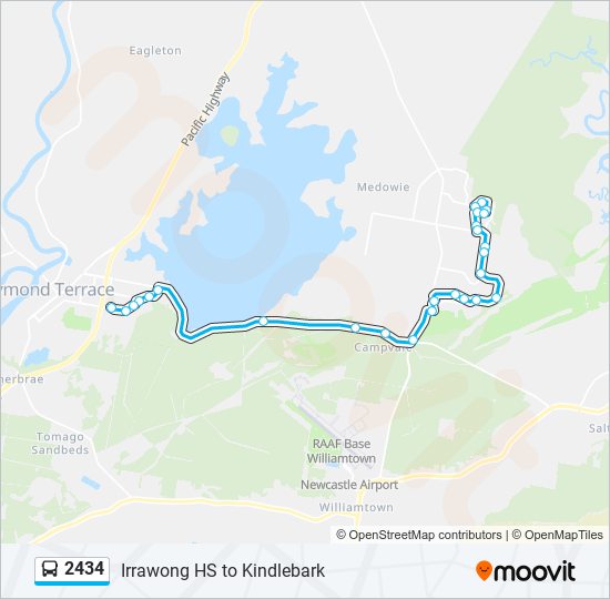 Mapa de 2434 de autobús