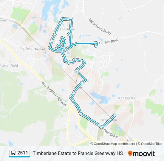 2511 Bus Line Map