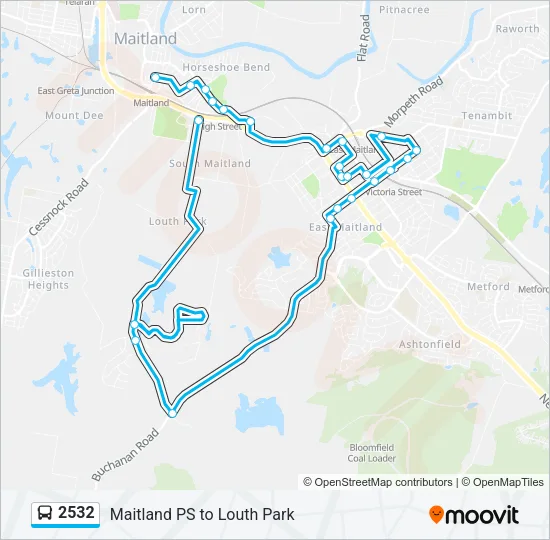 2532 Bus Line Map