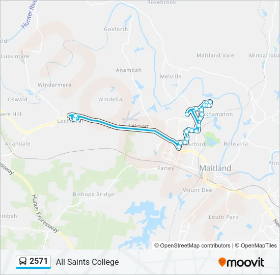 2571 Bus Line Map