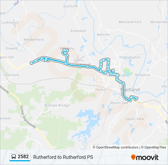 Mapa de 2582 de autobús