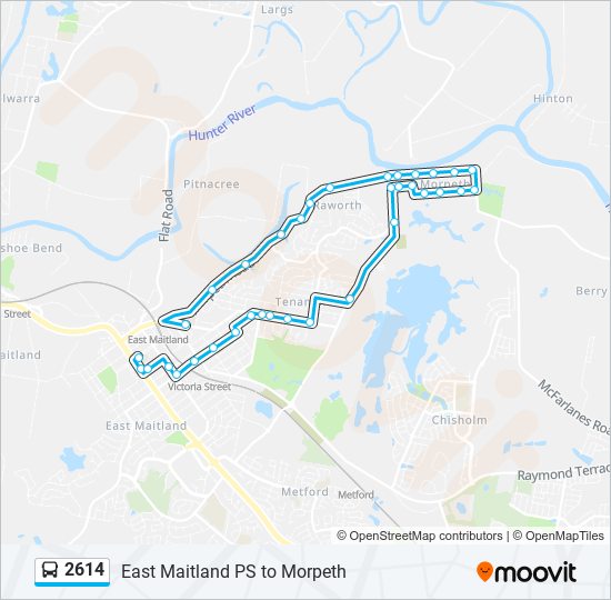 Mapa de 2614 de autobús