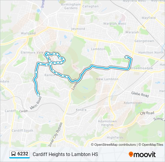 6232 bus Line Map