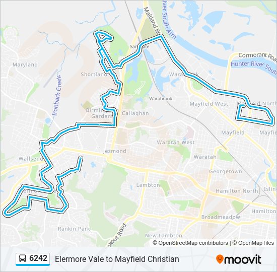 Mapa de 6242 de autobús