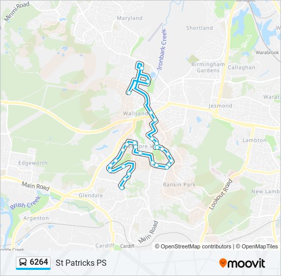 6264 bus Line Map