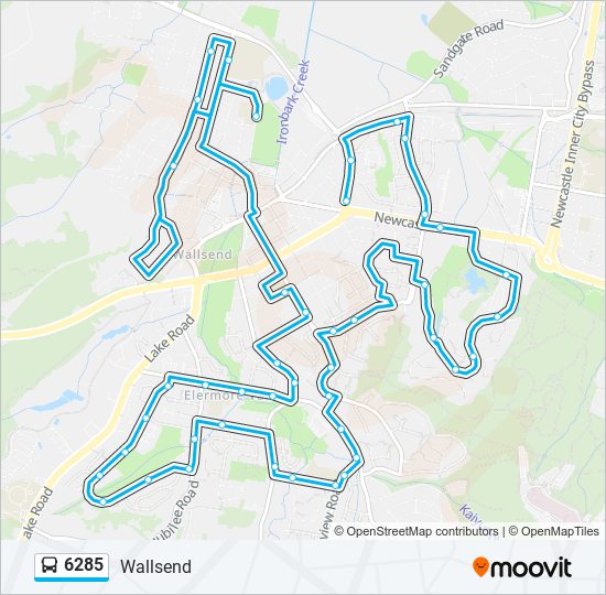 Mapa de 6285 de autobús