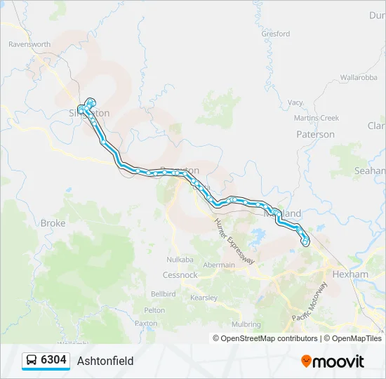 6304 Bus Line Map
