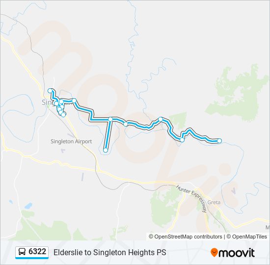 Mapa de 6322 de autobús