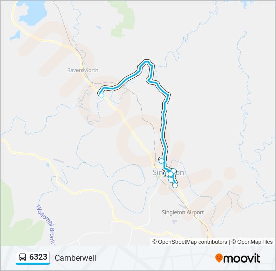 Mapa de 6323 de autobús