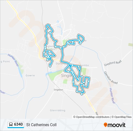 Mapa de 6340 de autobús