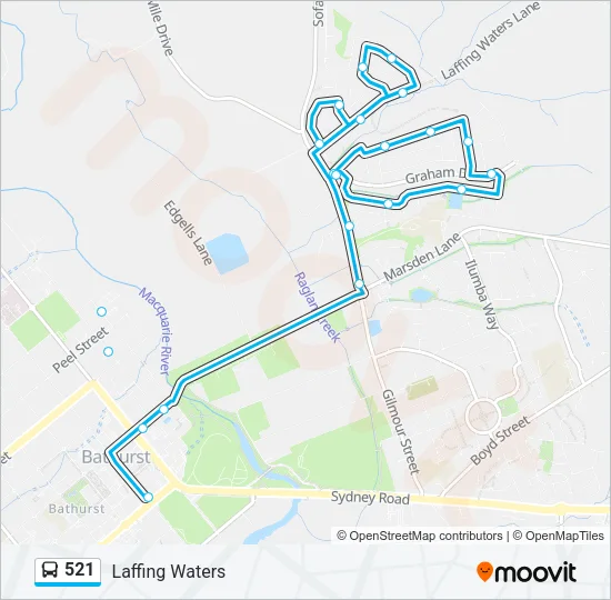 521 Bus Line Map