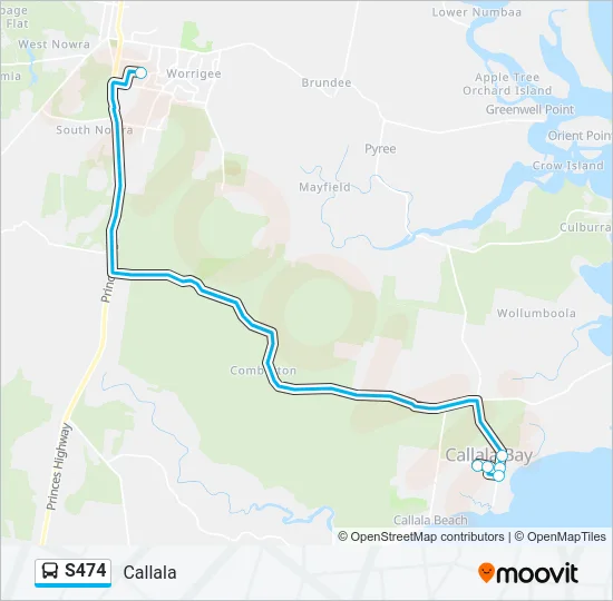 S474 Bus Line Map
