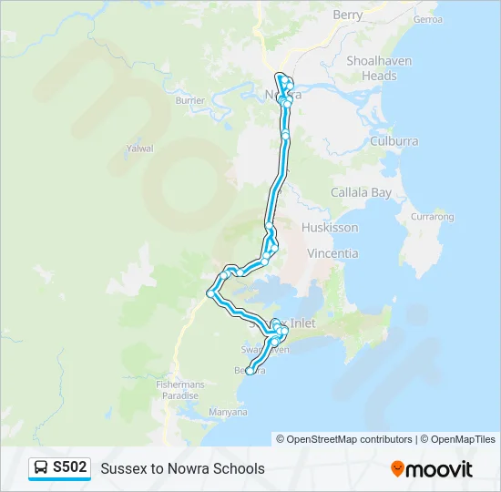 S502 Bus Line Map