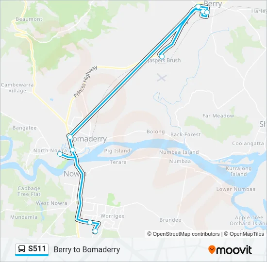 S511 Bus Line Map