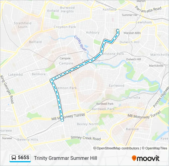 565S Route: Schedules, Stops & Maps - Trinity Grammar Summer Hill (Updated)