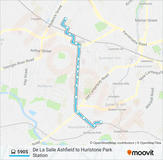 590S Bus Line Map