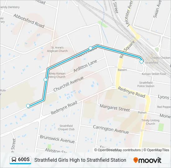 600S  Line Map