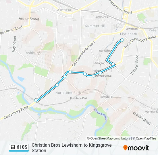 610S Bus Line Map