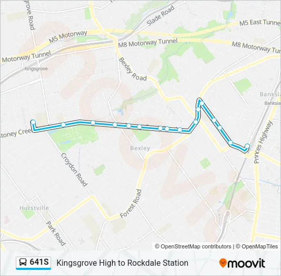 641S Bus Line Map