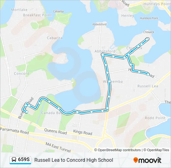 659S Bus Line Map