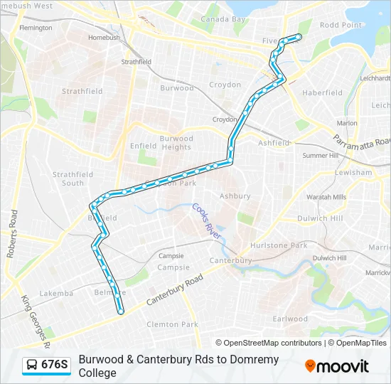 676S Bus Line Map