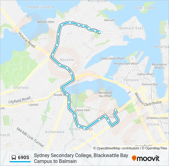 690S Bus Line Map