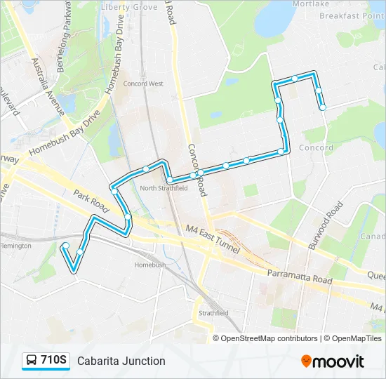 710S Bus Line Map