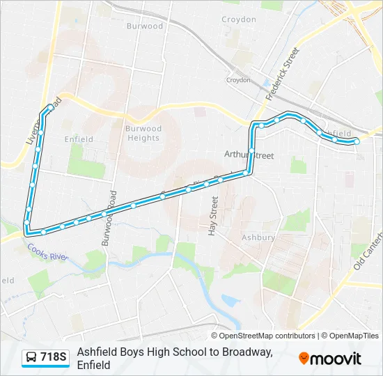 718S Bus Line Map