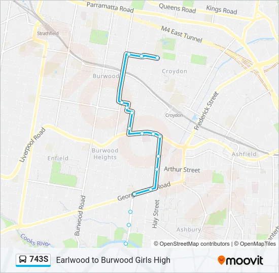 743S Bus Line Map