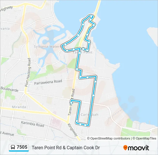 750S Bus Line Map