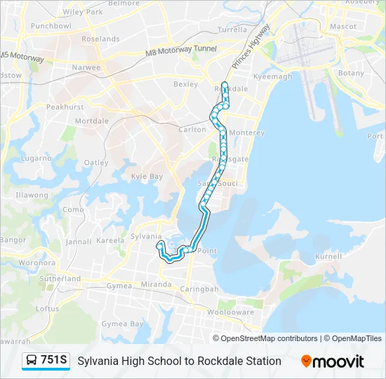 751S Bus Line Map