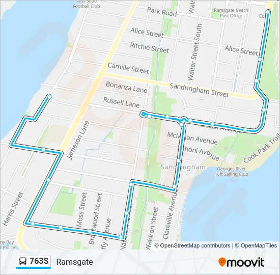 763S Bus Line Map
