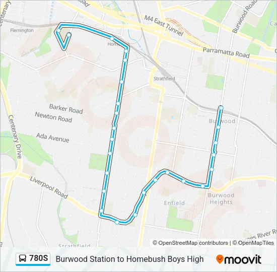 780S Bus Line Map