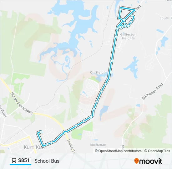 S851 Bus Line Map