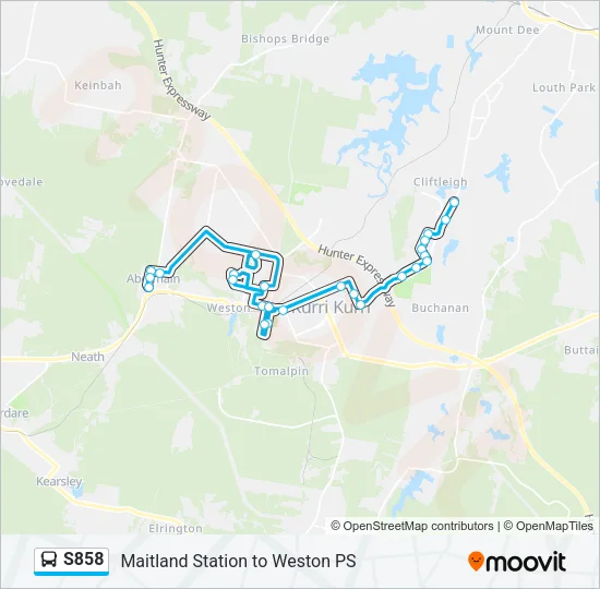 S858 Bus Line Map