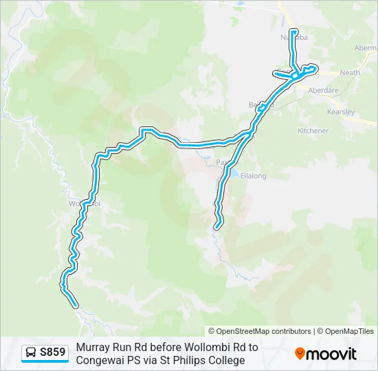 S859 Bus Line Map
