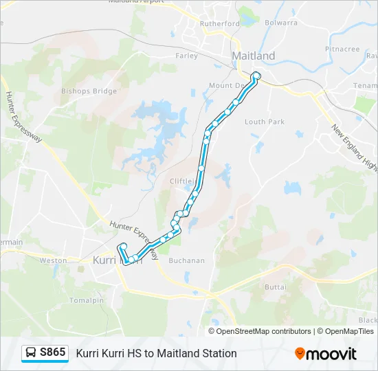 S865 Bus Line Map