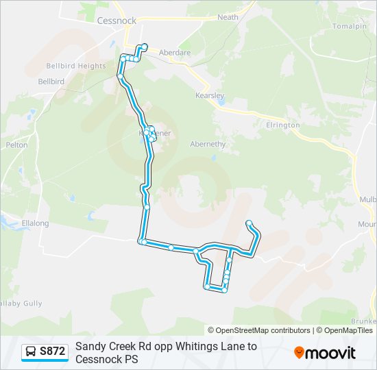 S872 bus Line Map