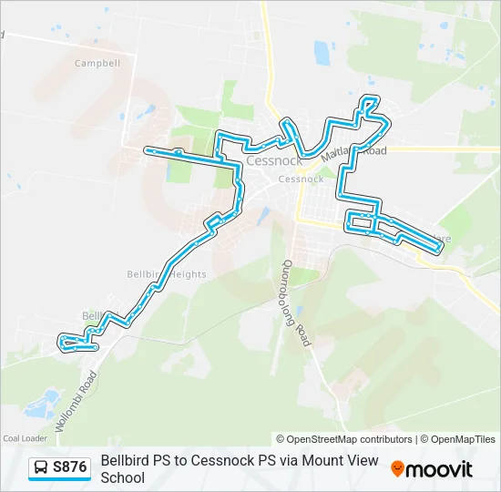S876 Bus Line Map