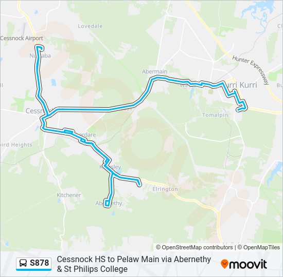 Mapa de S878 de autobús