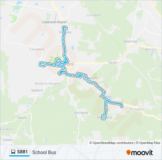 S881 bus Line Map