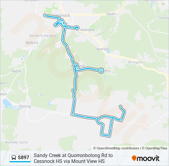 S897 bus Line Map