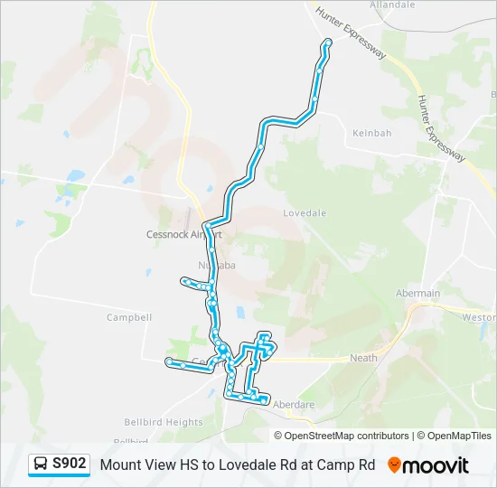 S902 Bus Line Map