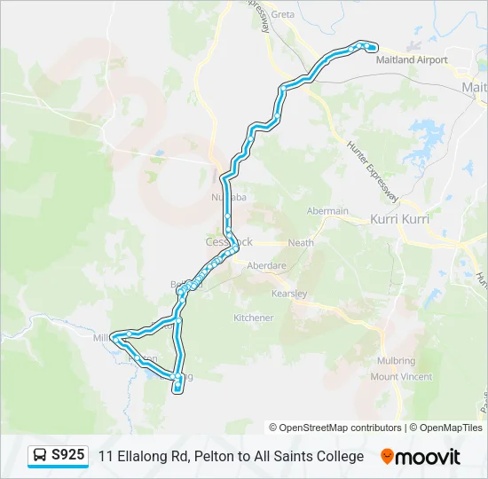 S925 Bus Line Map