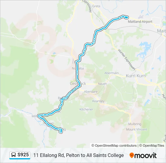 S925 Bus Line Map