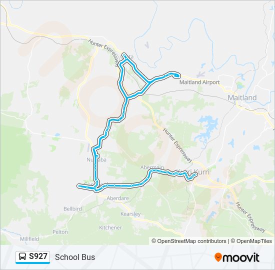 S927 bus Line Map