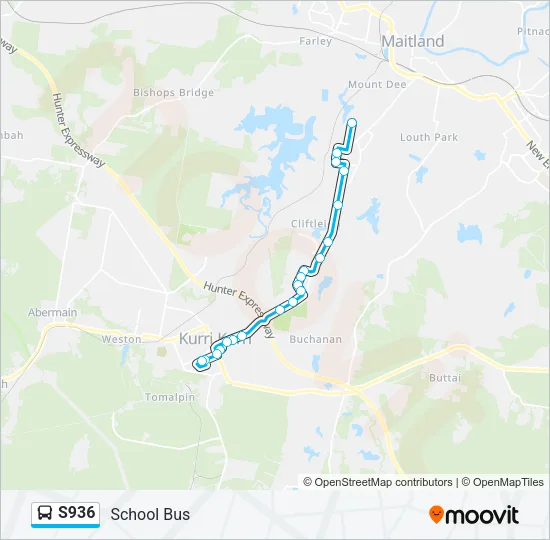 S936 Bus Line Map