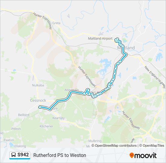 S942 bus Line Map