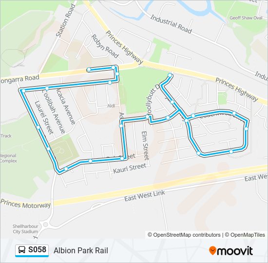 S058 bus Line Map