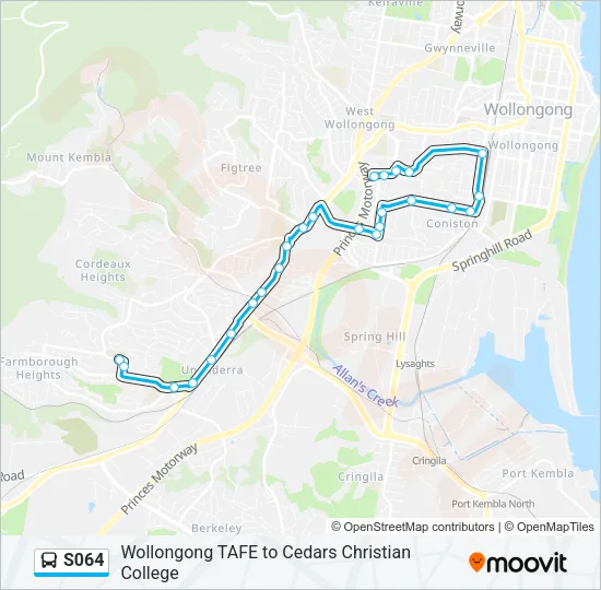 S064 Bus Line Map